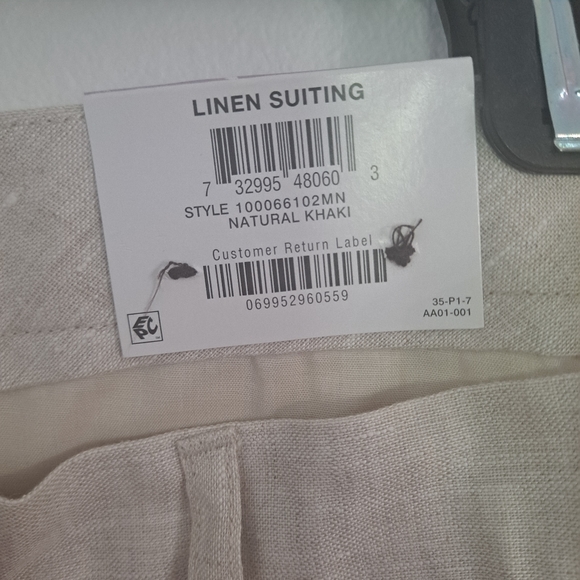 Tasso Elba 100% Linen Men's Pants - Picture 6 of 6